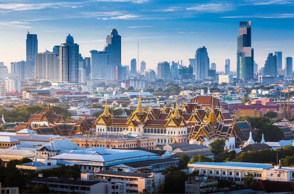 city skyline of bangkok